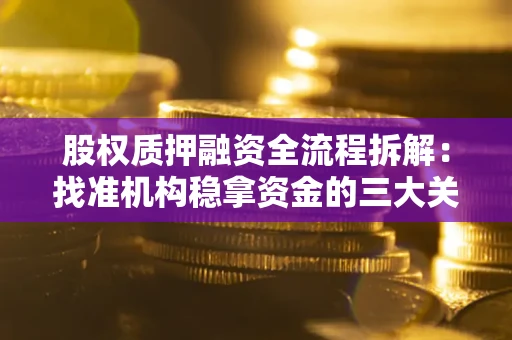 武汉股权质押融资全流程拆解：找准机构稳拿资金的三大关键
