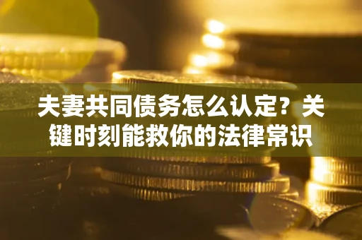 武汉夫妻共同债务怎么认定？关键时刻能救你的法律常识